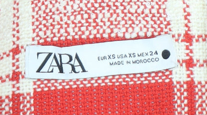Womens UK Size XS Zara Straight & Pencil Tweed Skirt