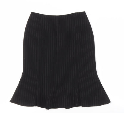 Marks and Spencer Women's Black Trumpet Skirt - Size 10