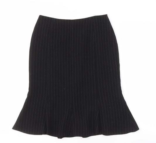 Marks and Spencer Women's Black Trumpet Skirt - Size 10