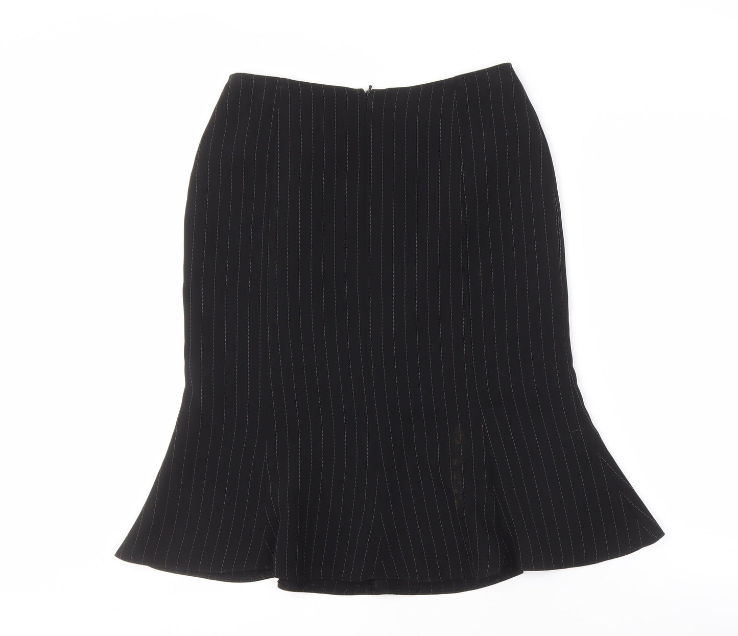 Marks and Spencer Women's Black Trumpet Skirt - Size 10