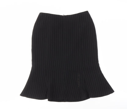 Marks and Spencer Women's Black Trumpet Skirt - Size 10