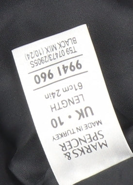 Marks and Spencer Women's Black Trumpet Skirt - Size 10