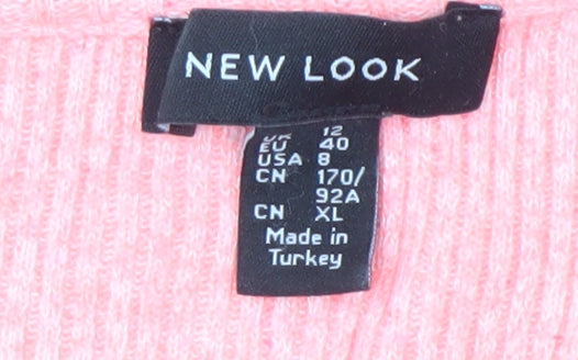Womens UK Size 12 New Look Pink Pullover Jumper