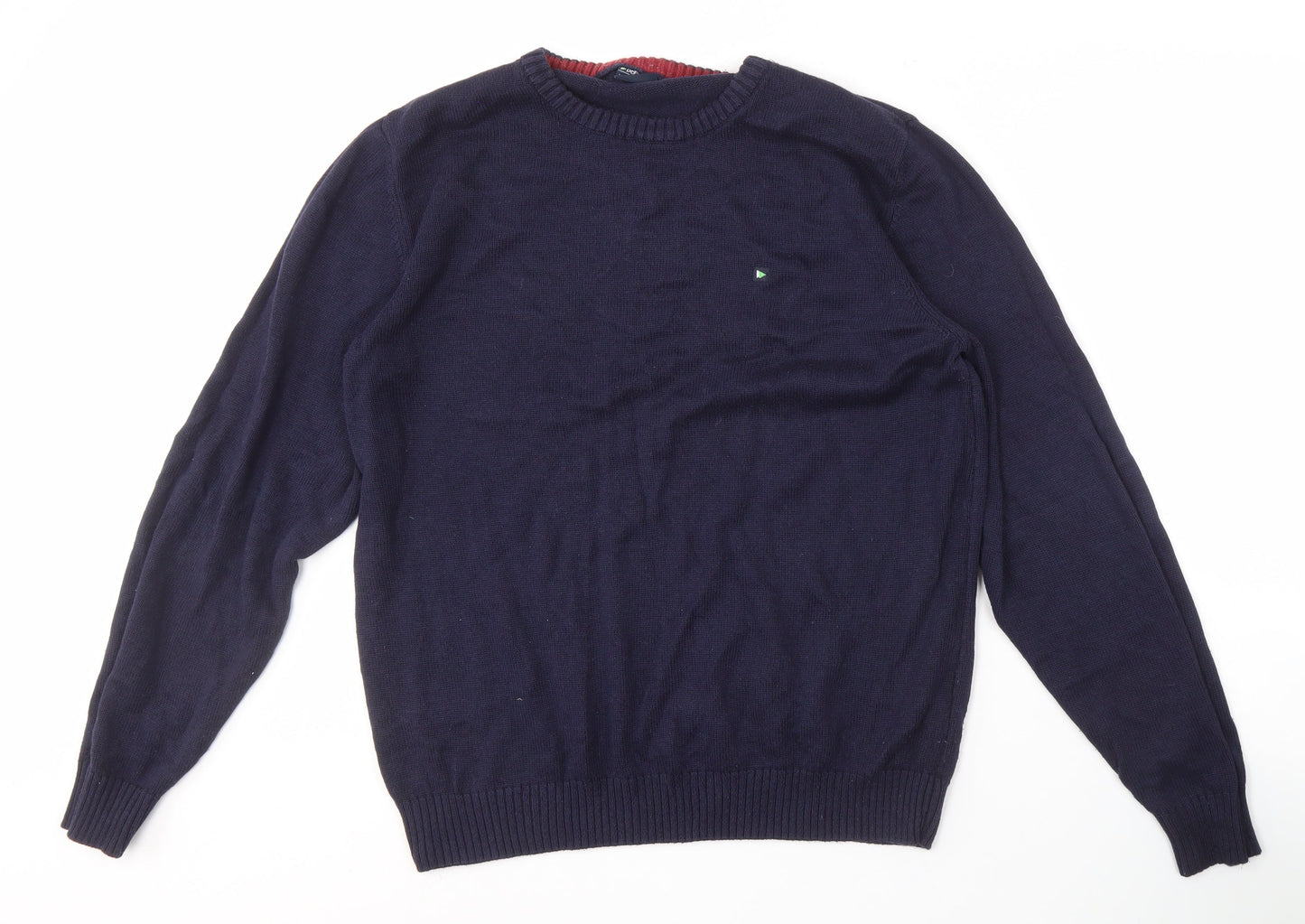 DeFacto Men's Blue Crew Neck Pullover Jumper
