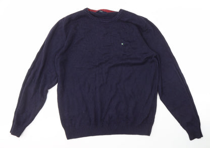 DeFacto Men's Blue Crew Neck Pullover Jumper