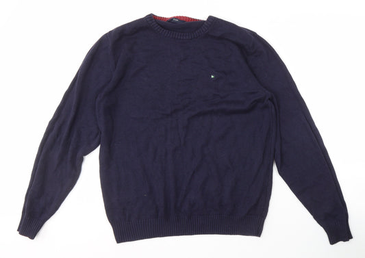 DeFacto Men's Blue Crew Neck Pullover Jumper