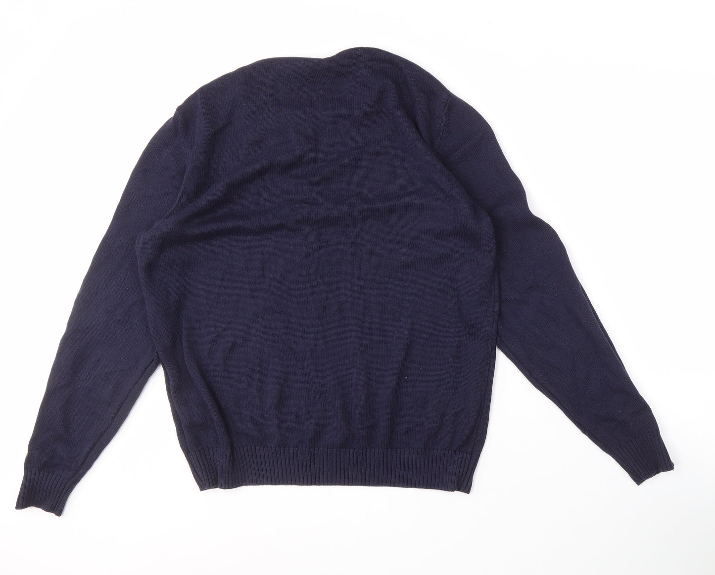 DeFacto Men's Blue Crew Neck Pullover Jumper