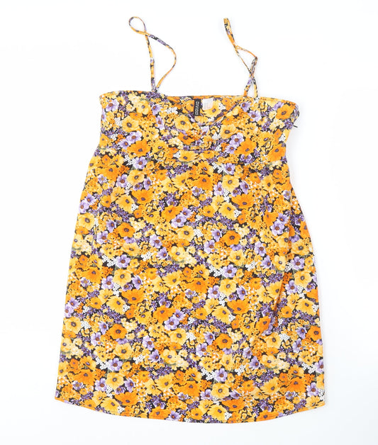 H&M Women's Floral Slip Dress, Size 12, Multicoloured