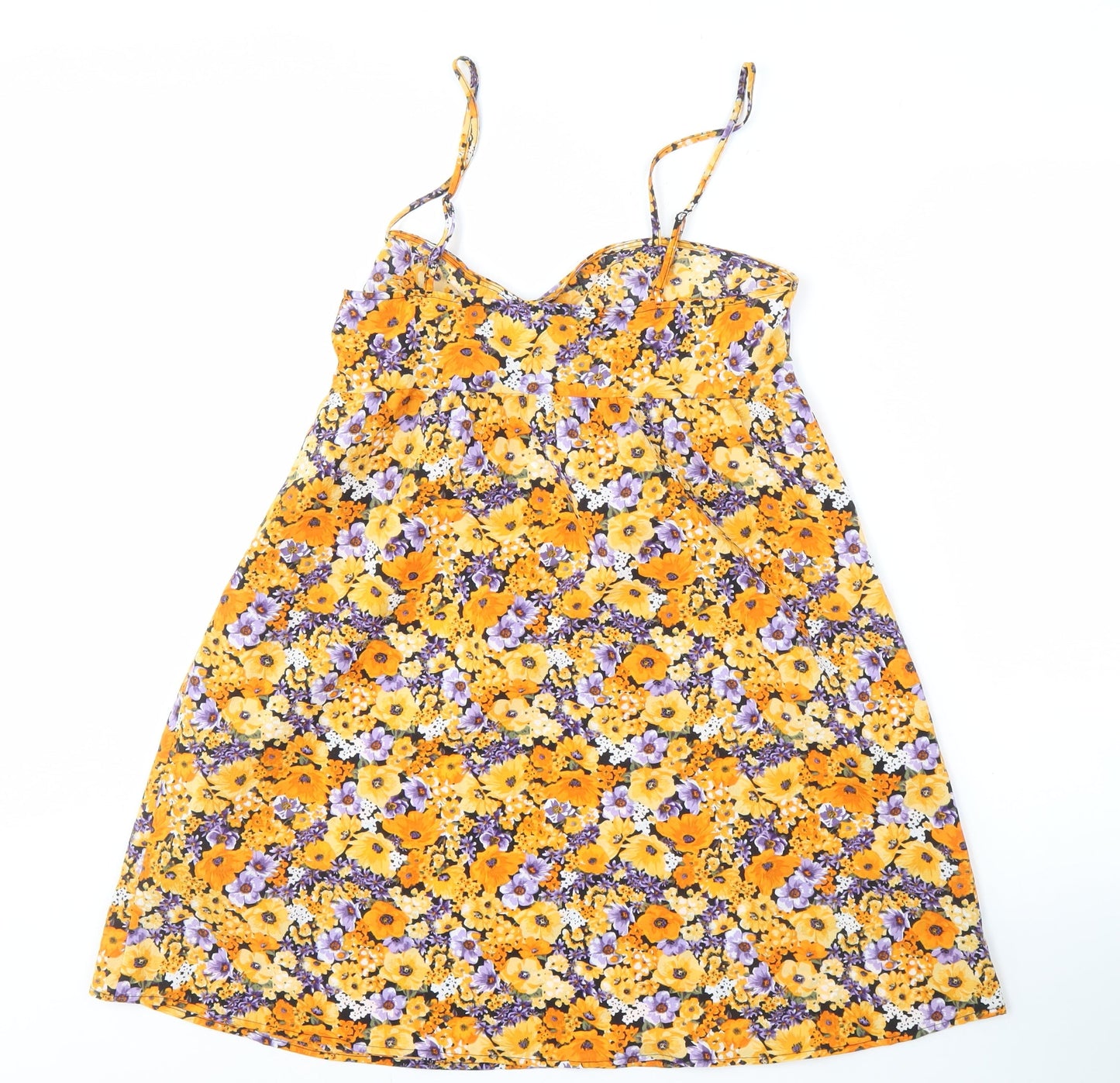 H&M Women's Floral Slip Dress, Size 12, Multicoloured