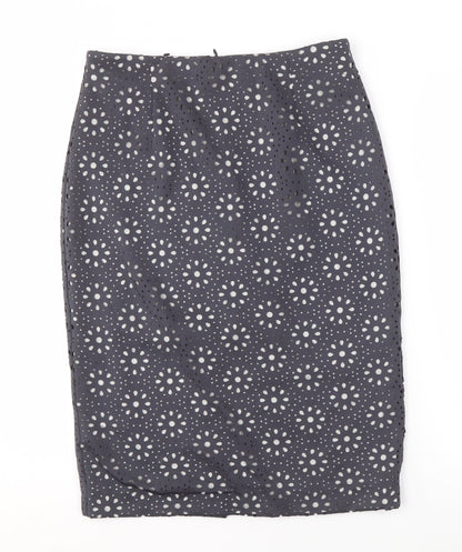 Laurèl Women's Black Polka Dot Pencil Skirt UK 12