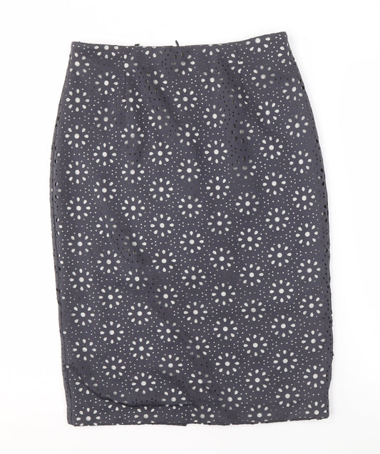 Laurèl Women's Black Polka Dot Pencil Skirt UK 12