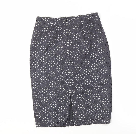 Laurèl Women's Black Polka Dot Pencil Skirt UK 12