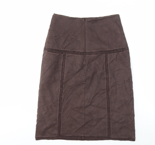 Next Women's Brown Pencil Skirt Size 10