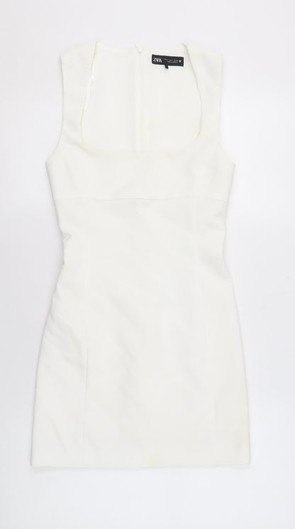 Zara Women’s White Sleeveless Short Dress
