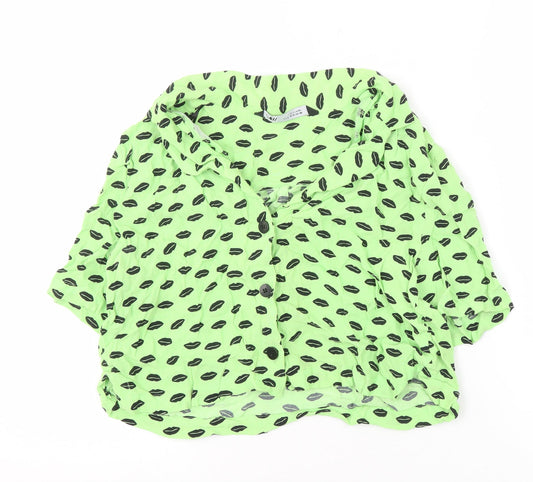 Womens UK Size S Zara Green  Blouse