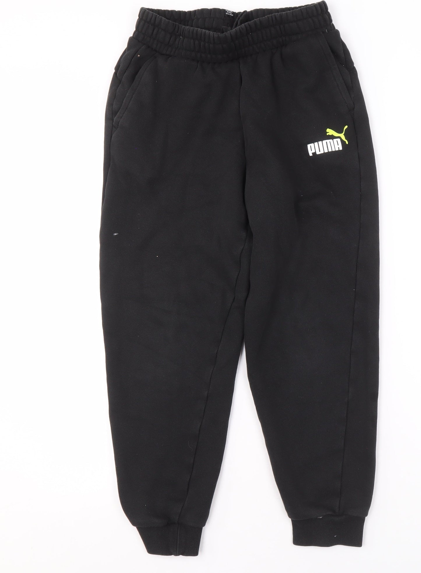 Puma Boys Black Jogger Trousers, Size 146 - Ideal for Comfort