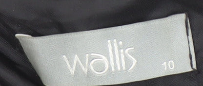 Wallis Black Polka Dot Strappy Dress Size 10