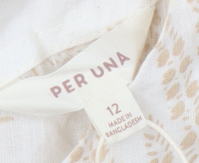 Per Una Women's Ivory Floral Wrap Dress, Size 12