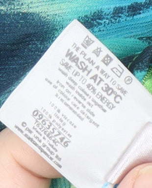 Marks and Spencer Women's Blue Cotton Skirt Size 12