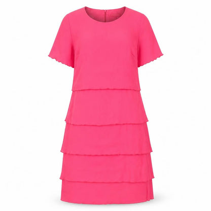 Frank Walder Women's Pink Shift Dress - Size 12