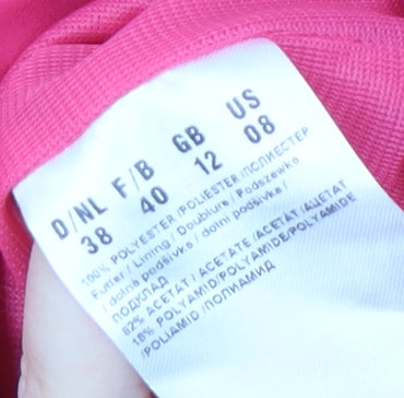 Frank Walder Women's Pink Shift Dress - Size 12