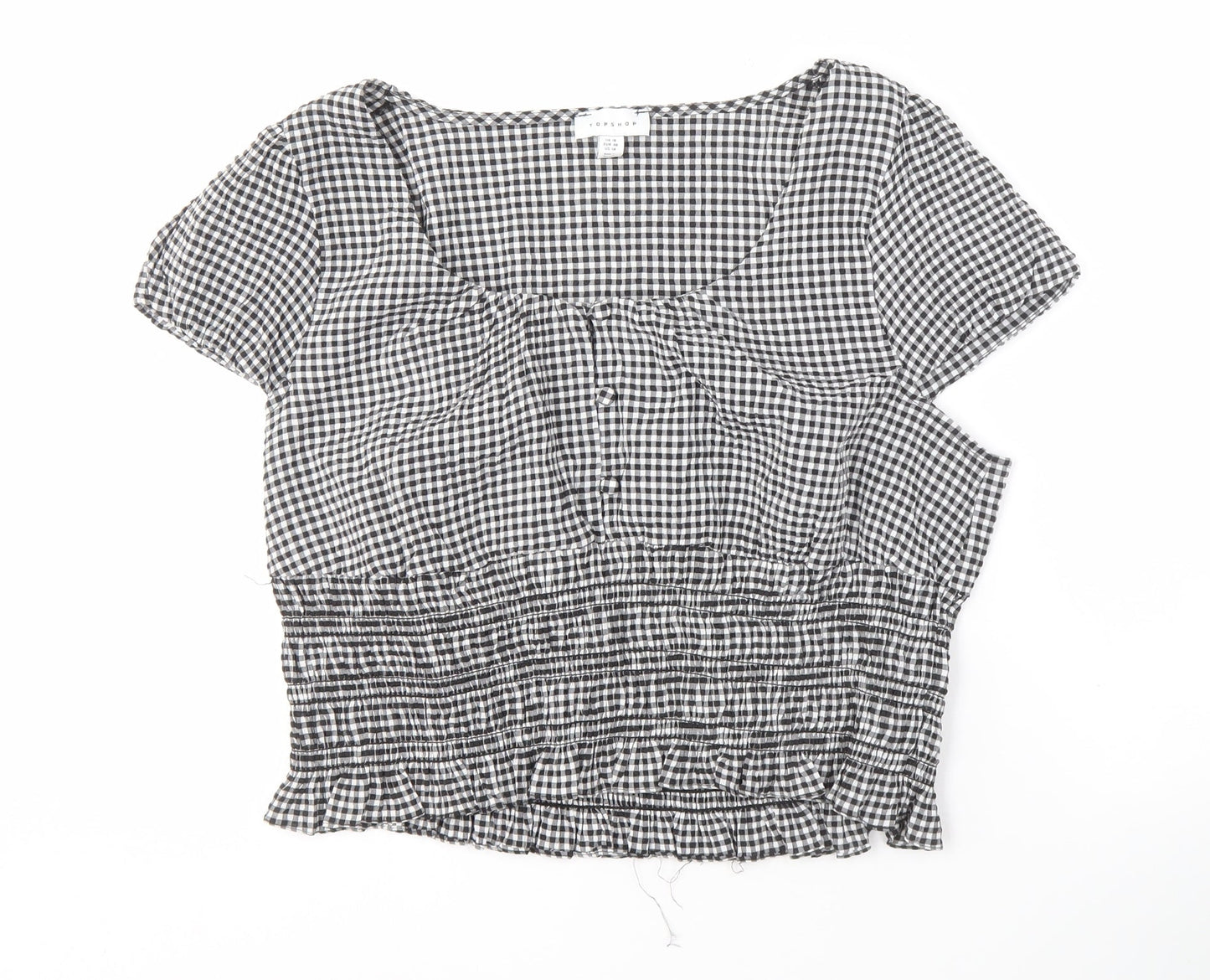 Womens UK Size 18 Topshop Black  Blouse