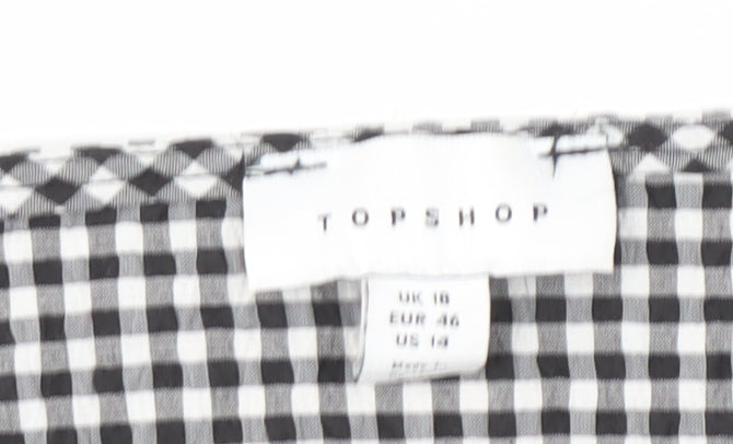 Womens UK Size 18 Topshop Black  Blouse