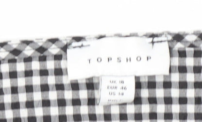 Womens UK Size 18 Topshop Black  Blouse