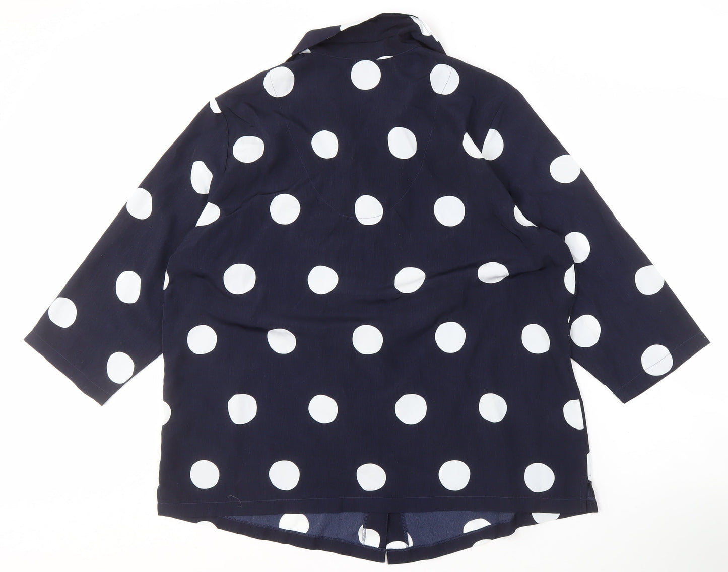 Jasper Conran Women's Blue Polka Dot Button-Up Size 20