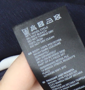 Jasper Conran Women's Blue Polka Dot Button-Up Size 20