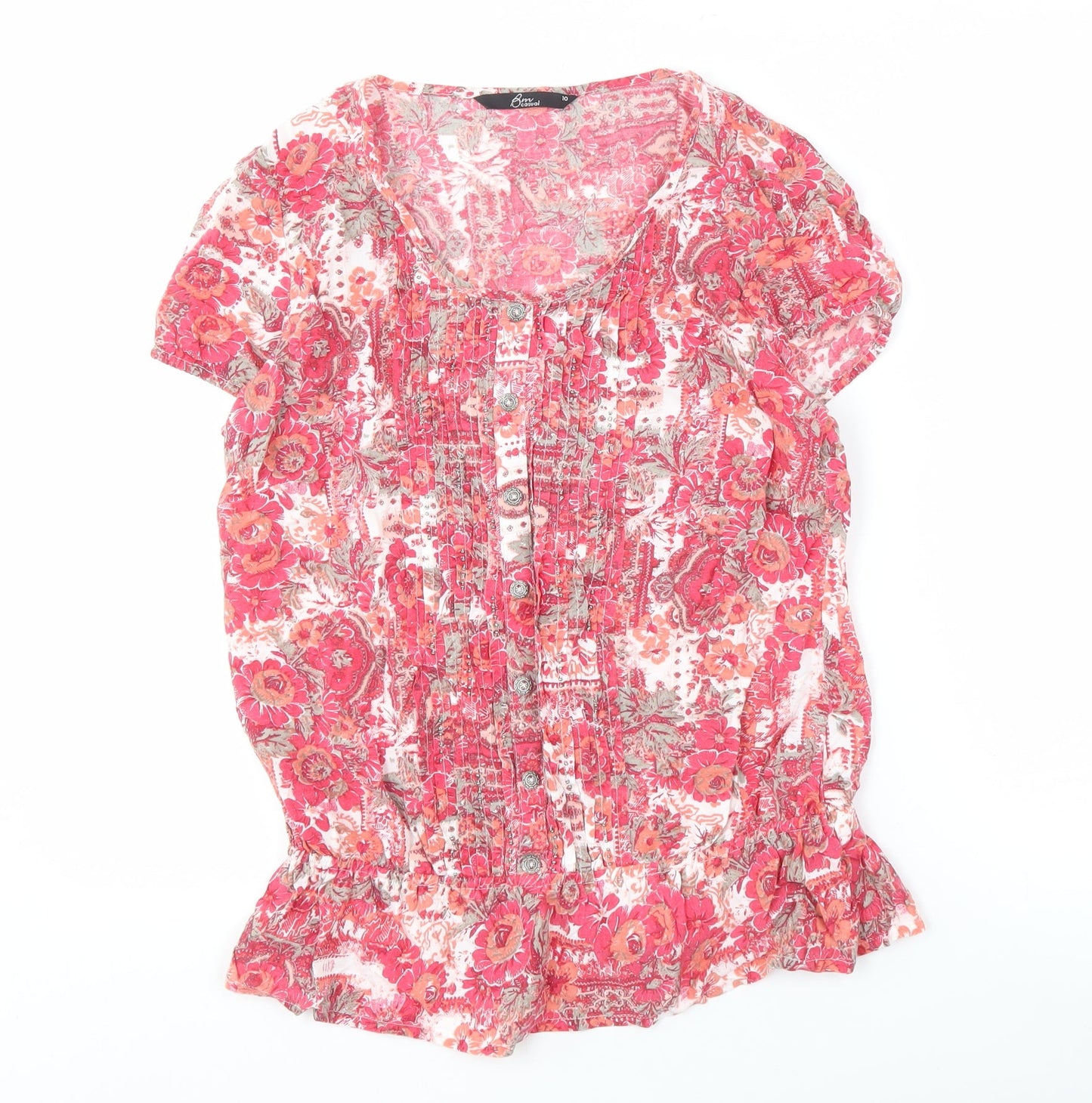 Womens UK Size 12 Bm Casual Multicoloured  Blouse