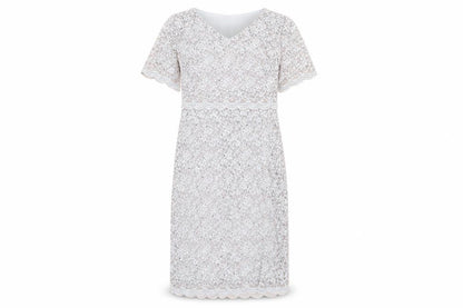 Marks and Spencer Women's Silver Size 12 Lace Sheath Dress