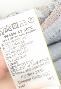 Marks and Spencer Women's Silver Size 12 Lace Sheath Dress