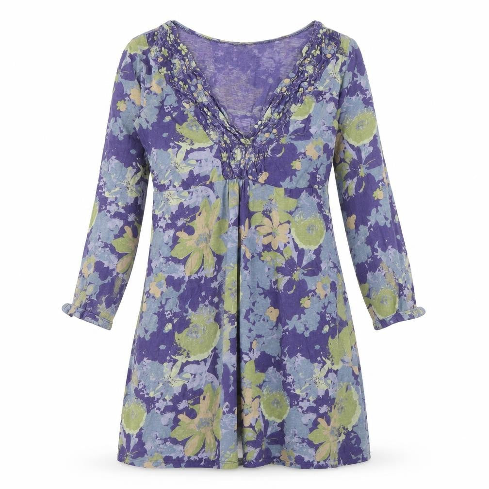 White Stuff Women's Floral Dress V-Neck UK 10