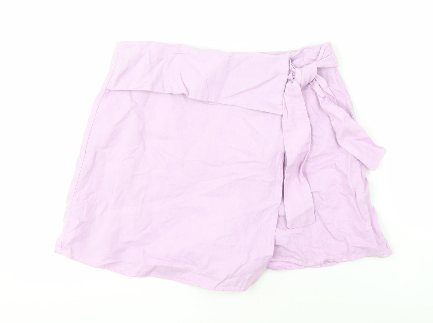 Zara Women's Pink Wrap Shorts, Size S, Summer Casual