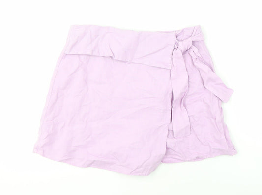 Zara Women's Pink Wrap Shorts, Size S, Summer Casual