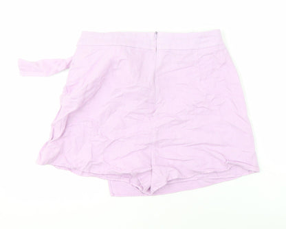 Zara Women's Pink Wrap Shorts, Size S, Summer Casual