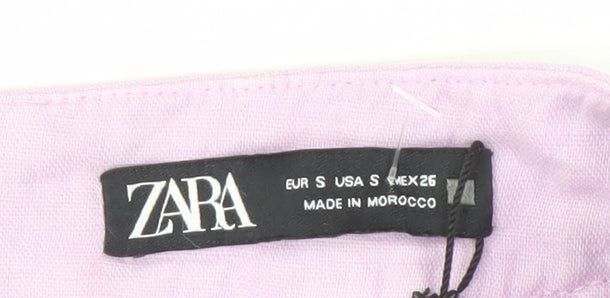 Zara Women's Pink Wrap Shorts, Size S, Summer Casual