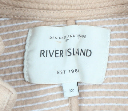 Womens UK Size 12 River Island Beige Gilet