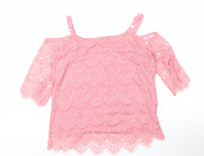 Womens UK Size L Klass Pink Camisole Blouse