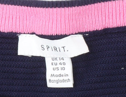 Womens UK Size 14 Spirit Multicoloured Pullover Jumper
