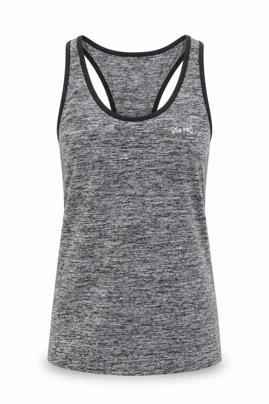 Womens UK Size 10 USA Pro Grey Gym & Training Tank
