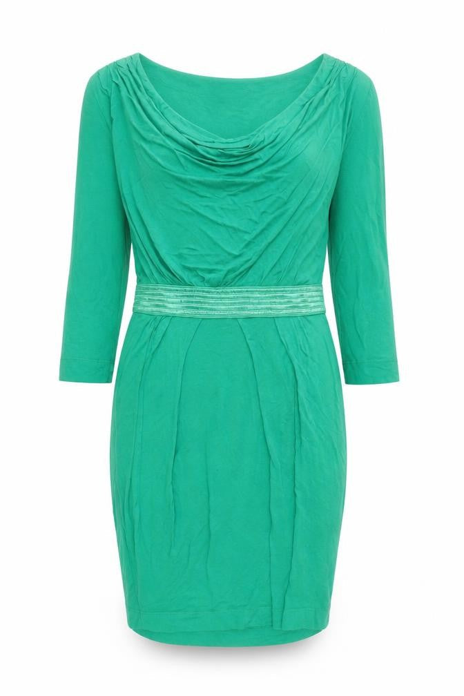 Mango Women's Green 3/4 Sleeve Dress Size 12
