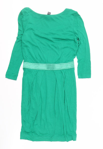 Mango Women's Green 3/4 Sleeve Dress Size 12