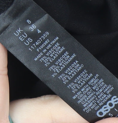 ASOS DESIGN Women's Black Pencil Skirt UK 8