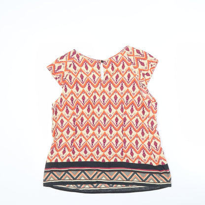 Womens UK Size 14 Wallis Multicoloured Basic Blouse