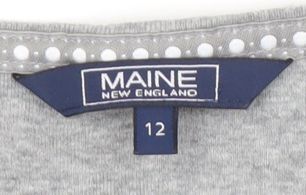 Maine New England Women's Grey Floral T-Shirt