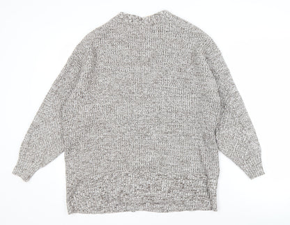 A New Day Women's Grey Cardigan L V-Neck Knit