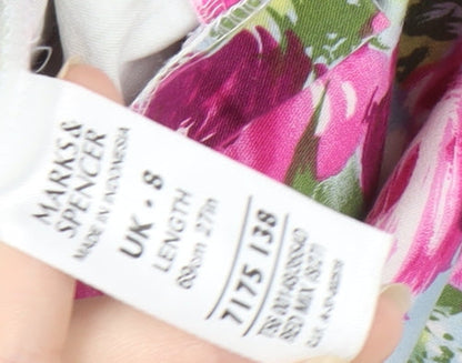 Marks and Spencer Women Floral Sleeveless Dress - Size 8