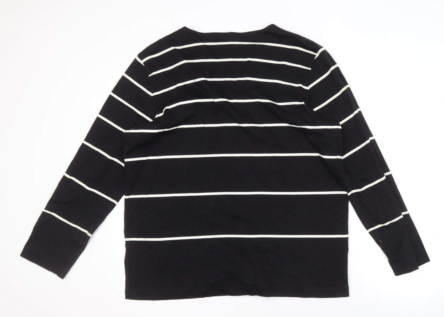 Liz Claiborne Women's Black Striped Button-Up Top